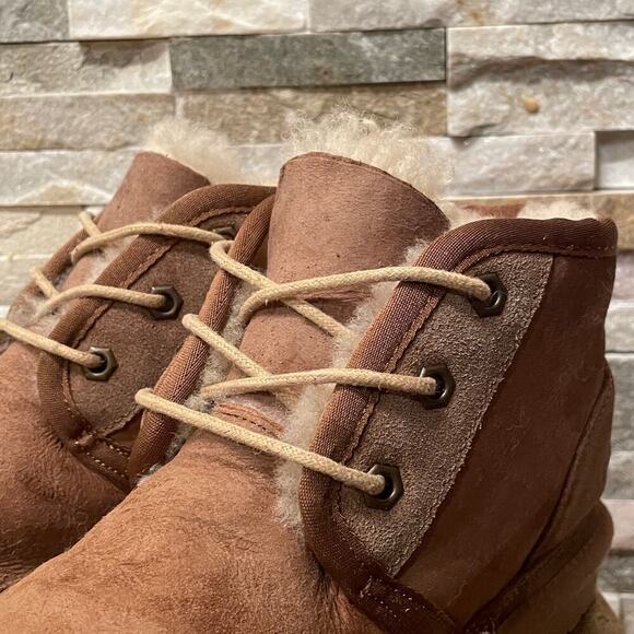 Vintage UGG Men’s 9 / Women’s 11 Shearling Chukka Boots | Distressed Chestnut main image 5